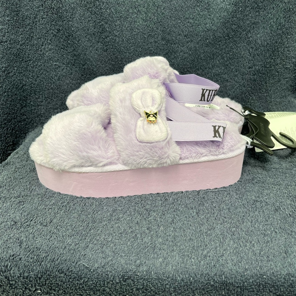 Women’s Size Small 5/6 Sanrio / Kuromi Lavender 2” Platform Slippers NWT